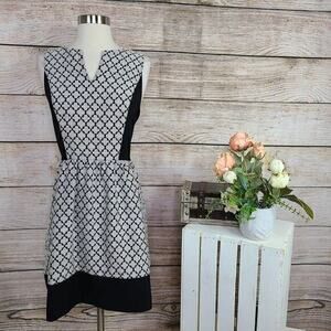 Kensie Women’s Sleeveless Brocade Diamond Dress‎ Black White Size Medium